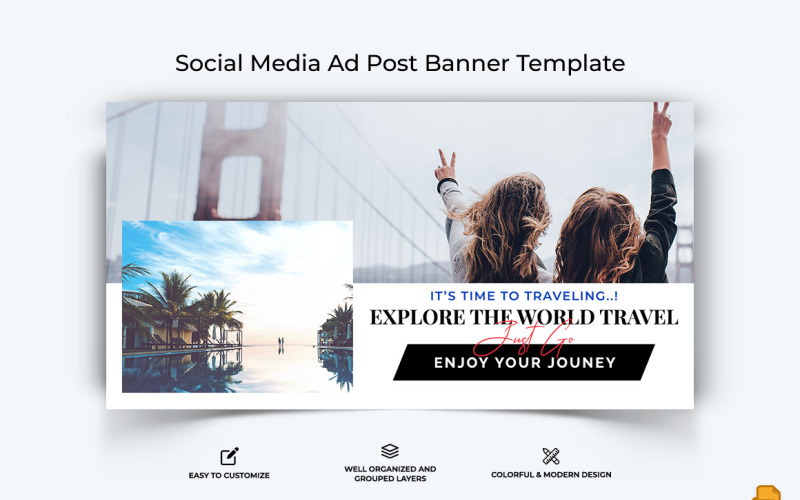Travel Facebook Ad Banner Design-015 Social Media