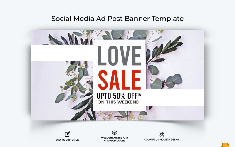 Valentines Day Facebook Ad Banner Design-016 Social Media