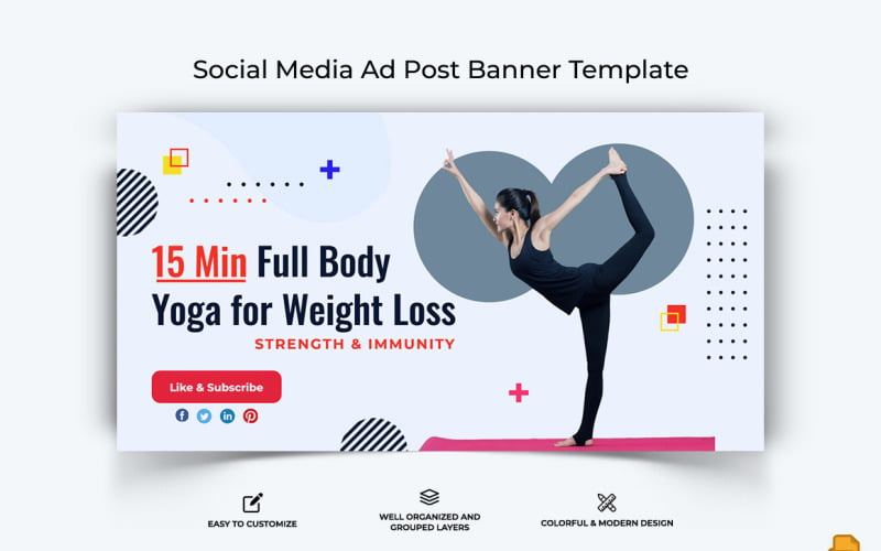 Yoga and Meditation Facebook Ad Banner Design-003 Social Media