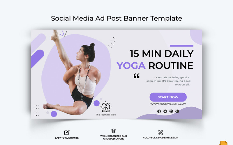 Yoga and Meditation Facebook Ad Banner Design-018 Social Media