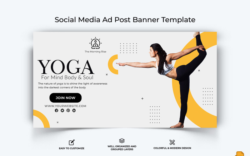 Yoga and Meditation Facebook Ad Banner Design-023 Social Media