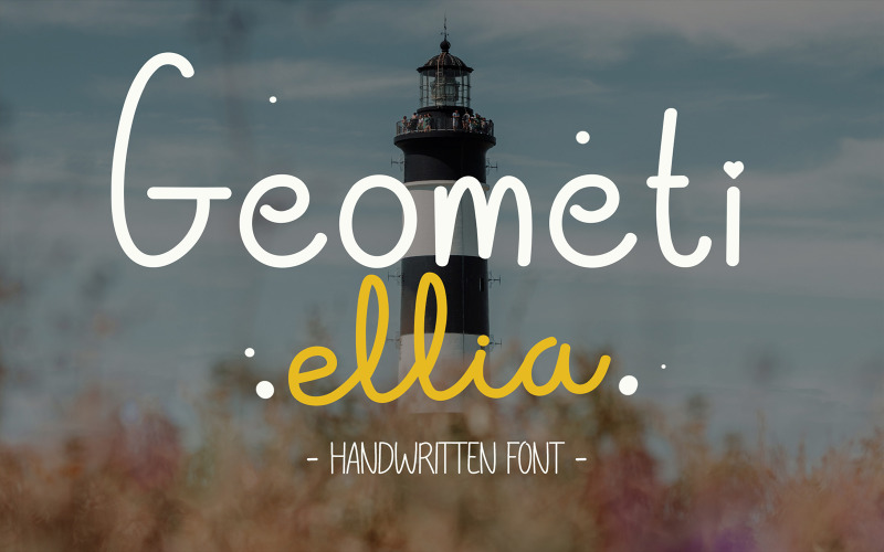 Geometi ellia - Handwritten Font