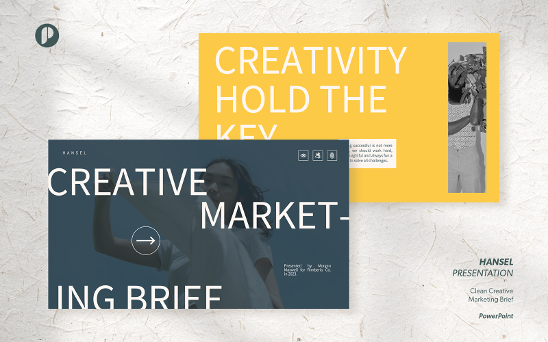 Hansel – Solid Clean Creative Marketing Brief Presentation PowerPoint Template