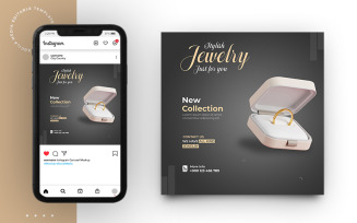 Jewelry Promotion Social Media Post Banner Template Design