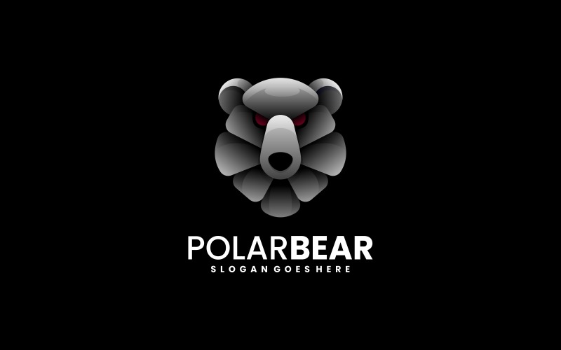 Polar Bear Gradient Logo Design 1 Logo Template