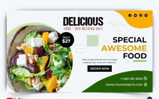 Restaurant and Food YouTube Thumbnail Design Template-02