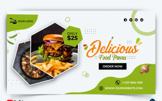 Restaurant and Food YouTube Thumbnail Design Template-05