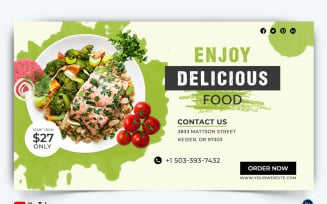 Restaurant and Food YouTube Thumbnail Design Template-06