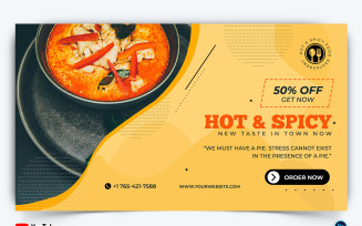 Restaurant and Food YouTube Thumbnail Design Template-10