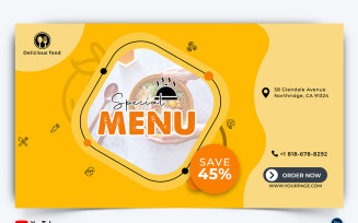 Restaurant and Food YouTube Thumbnail Design Template-12