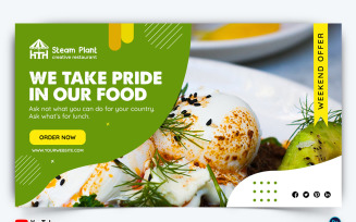 Restaurant and Food YouTube Thumbnail Design Template-25