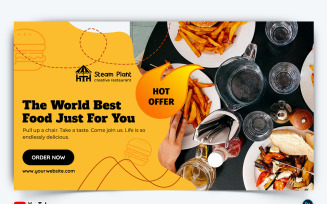 Restaurant and Food YouTube Thumbnail Design Template-26