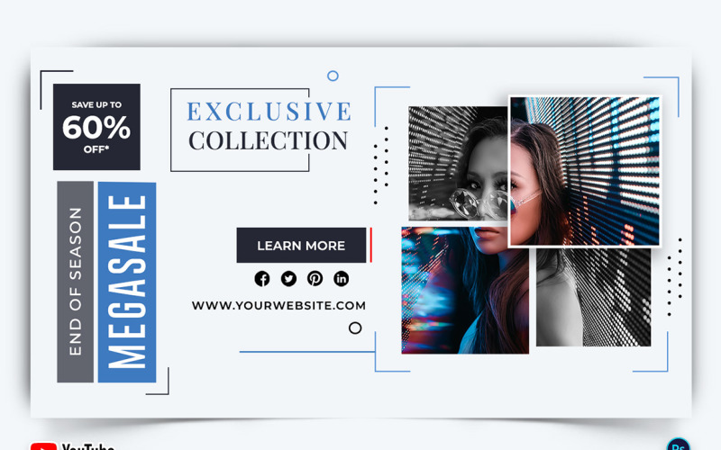 Sale Offer YouTube Thumbnail Design Template-06 Social Media