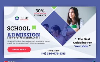 School Admission YouTube Thumbnail Design Template-01
