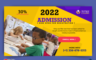 School Admission YouTube Thumbnail Design Template-10