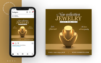 Jewelry Promotion Social Media Instagram Post Banner Template