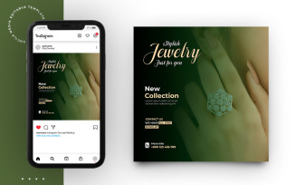 Jewelry Promotion Social Media Instagram Post Template Design