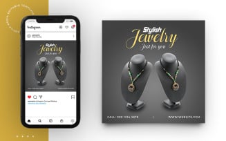 Jewelry Promotion Social Media Instagram Post Template