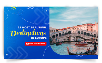 Travel and Tour YouTube Thumbnail Design Template-07