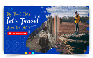 Travel and Tour YouTube Thumbnail Design Template-12