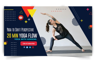 Yoga and Meditation YouTube Thumbnail Design Template-10