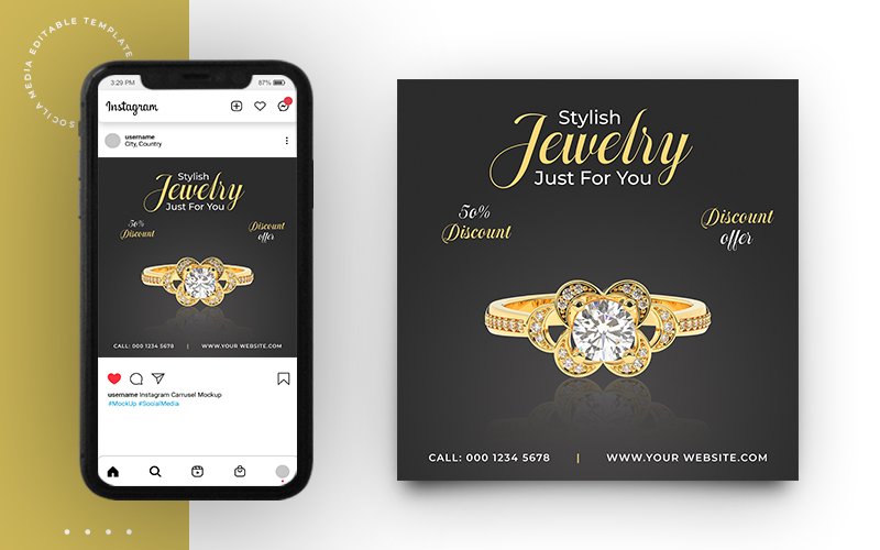 Template #283602 Banner Jewelry Webdesign Template - Logo template Preview