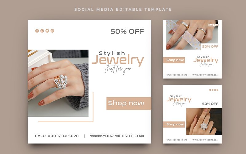 Template #283603 Banner Jewelry Webdesign Template - Logo template Preview