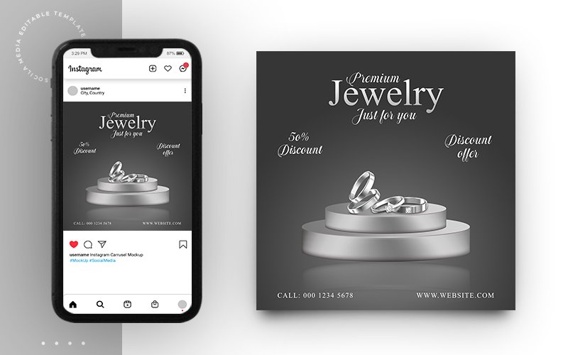 Template #283672 Banner Jewelry Webdesign Template - Logo template Preview
