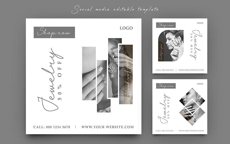 Template #283674 Banner Jewelry Webdesign Template - Logo template Preview