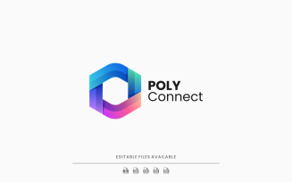 Abstract Polygon Colorful Logo