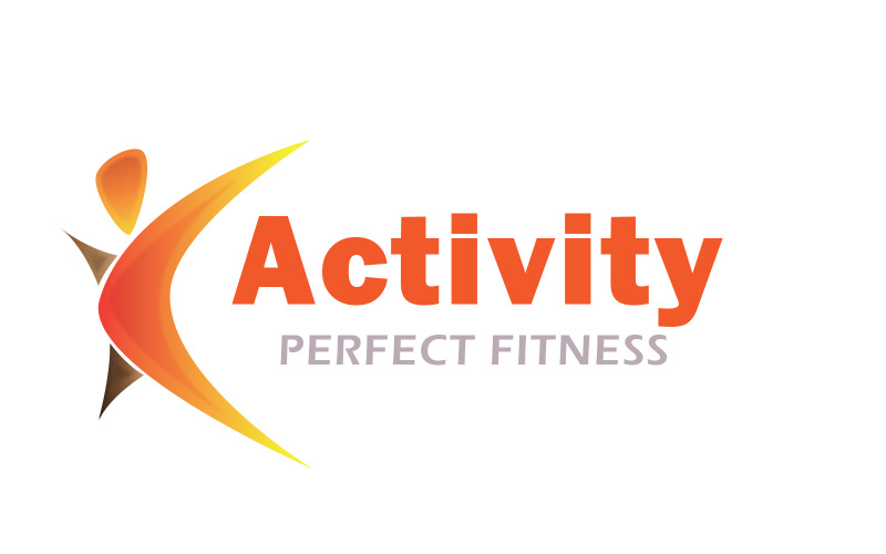 Center Activity Fitness Logo Logo Template