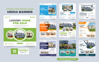 Home selling business template vector design