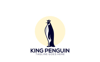 King Penguin logo on Moon Background