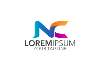 Modern Letter NC Logo Template