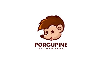 Porcupine Cartoon logo Template