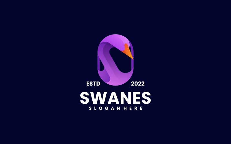 Swan Gradient Logo Desig 1 Logo Template