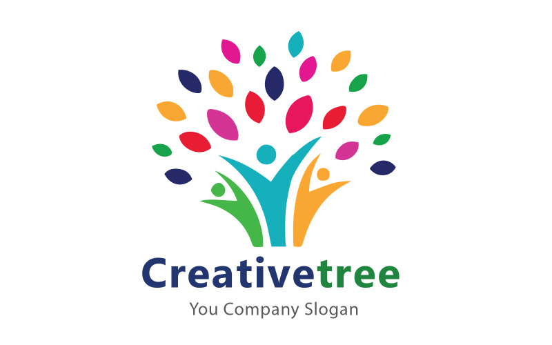 THE People Creative Tree logo Logo Template