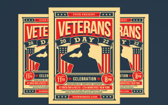 Veterans Day Celebration Flyer template