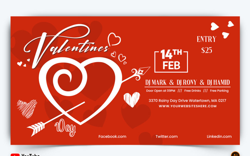 Valentines Day YouTube Thumbnail Design -04 Social Media