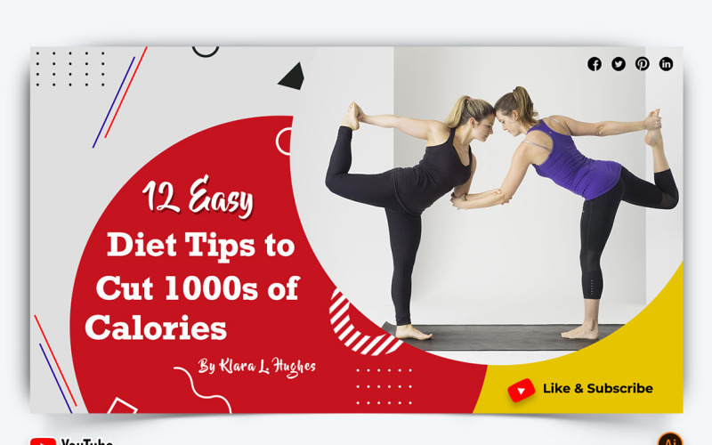 Yoga and Meditation YouTube Thumbnail Design -03 Social Media