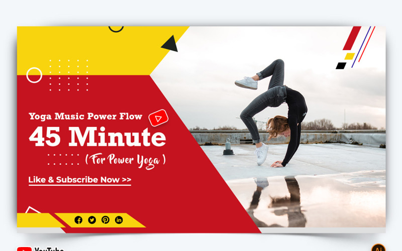 Yoga and Meditation YouTube Thumbnail Design -04 Social Media