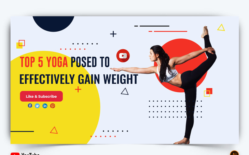 Yoga and Meditation YouTube Thumbnail Design -15 Social Media