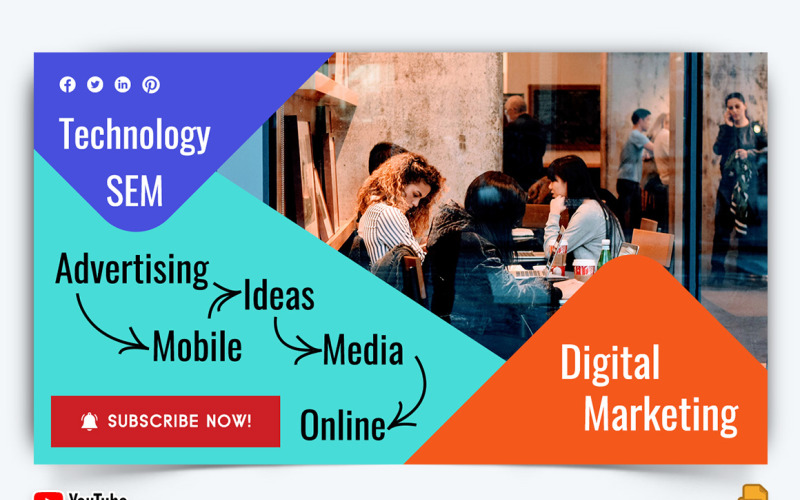 Digital Marketing YouTube Thumbnail Design -010 Social Media