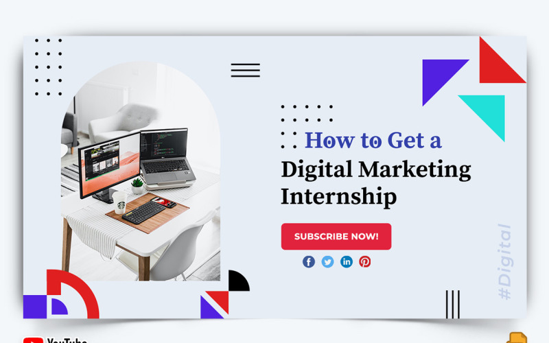 Digital Marketing YouTube Thumbnail Design -012 Social Media