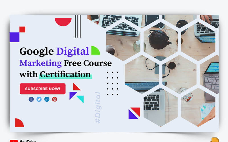 Digital Marketing YouTube Thumbnail Design -016 Social Media