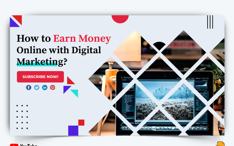 Digital Marketing YouTube Thumbnail Design -017 Social Media