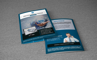 Printable Corporate Bifold Brochure Template