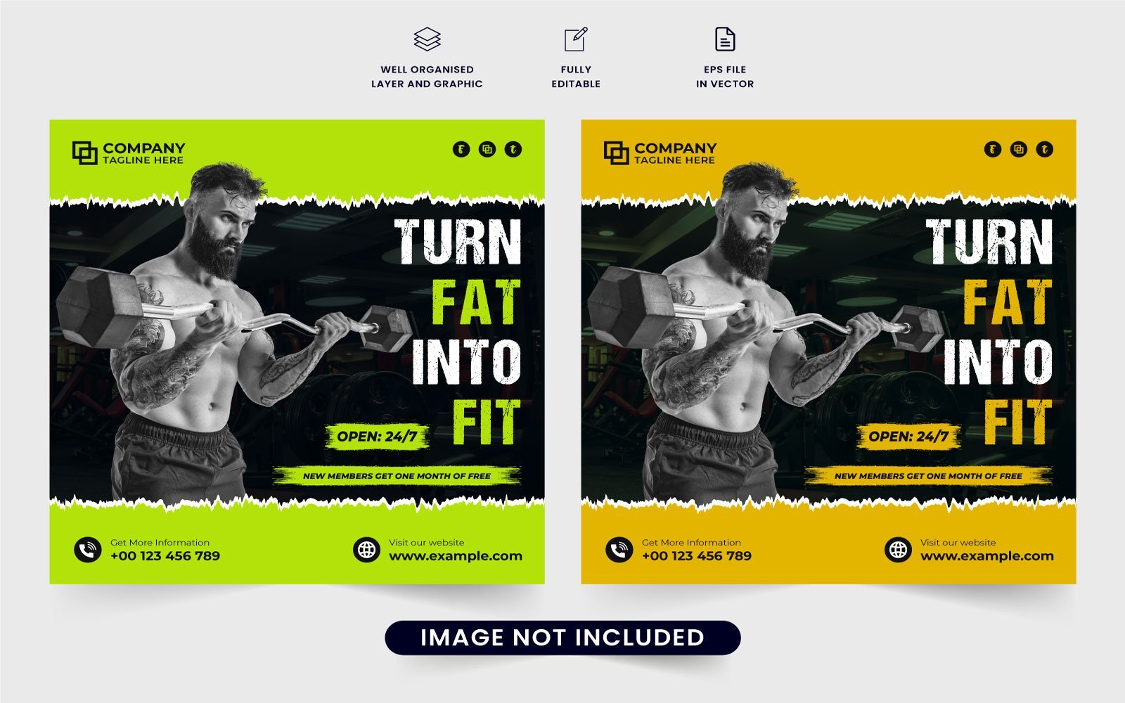 Kit Graphique #284029 Fitness Social Divers Modles Web - Logo template Preview