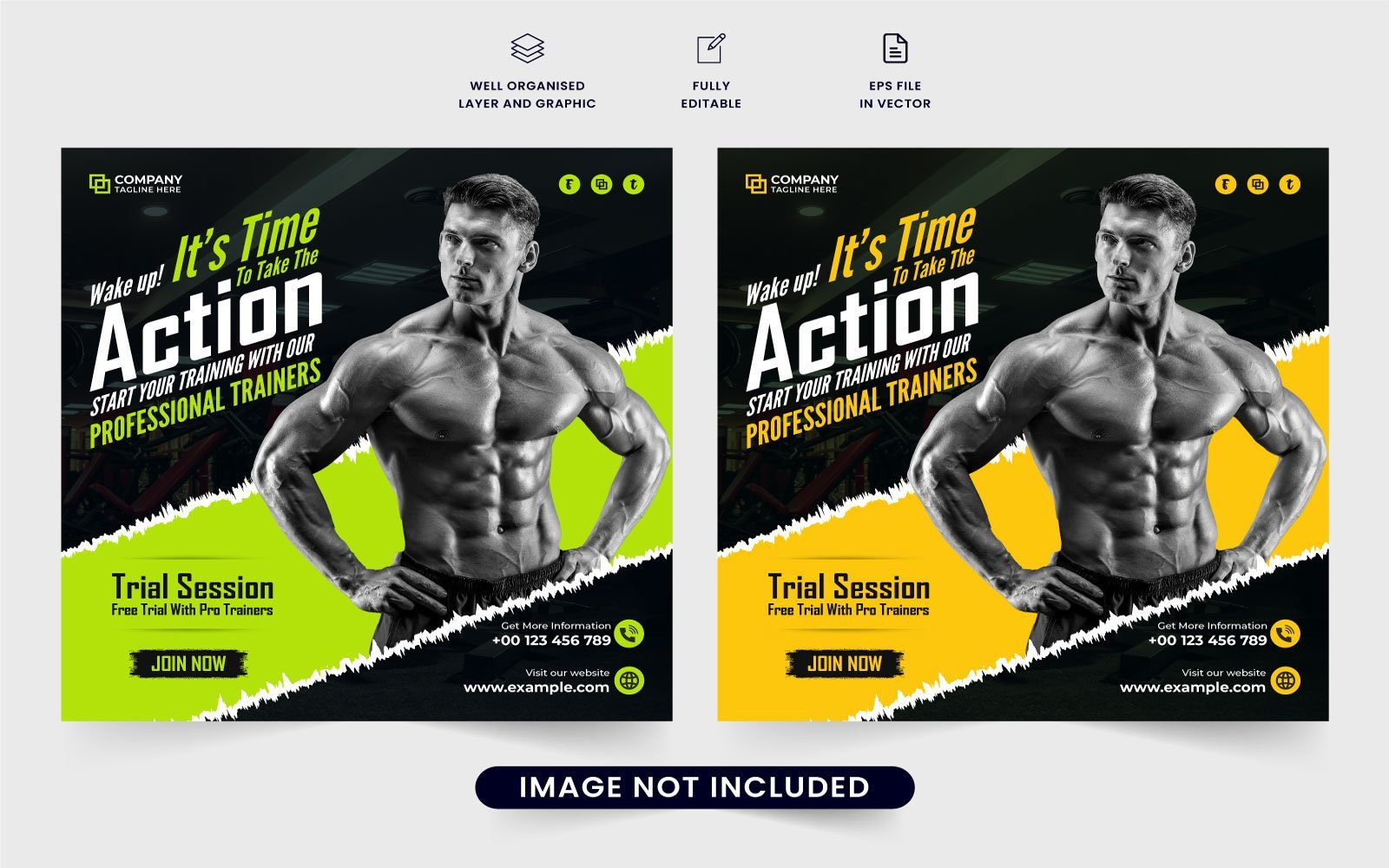 Kit Graphique #284062 Fitness Social Divers Modles Web - Logo template Preview