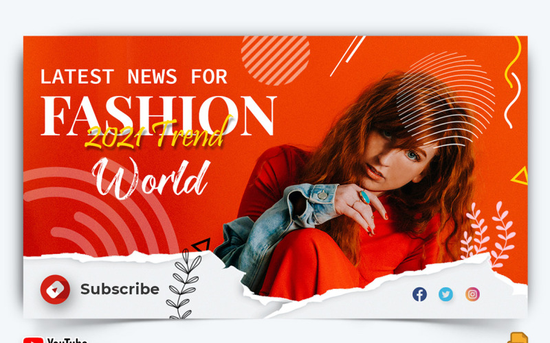 Fashion YouTube Thumbnail Design -004 Social Media